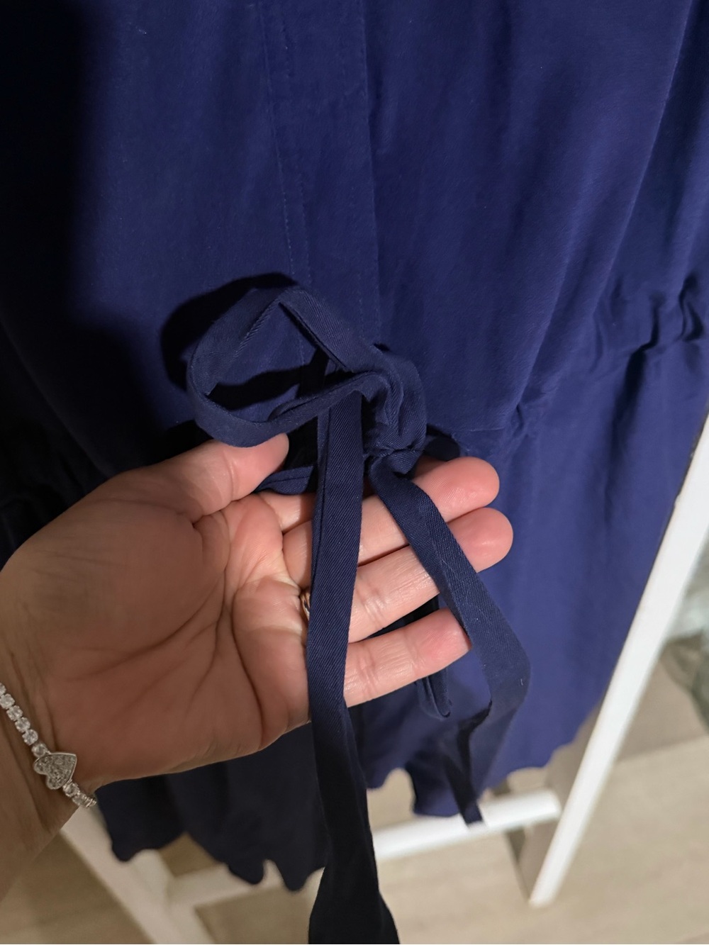 Madewell Navy Sleeveless Tie-Waist Coverup Dress - Picture 5 of 8